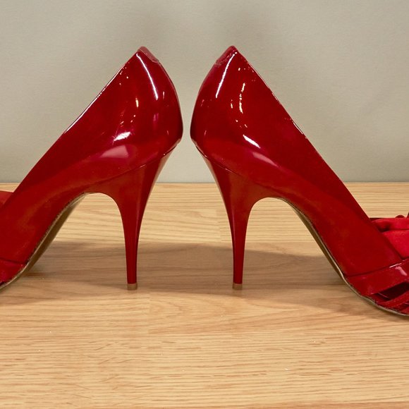 Roberto Cavalli Red Patent Leather Sandals High Heels, Size IT 39, Made in Italy - Picture 7 of 11